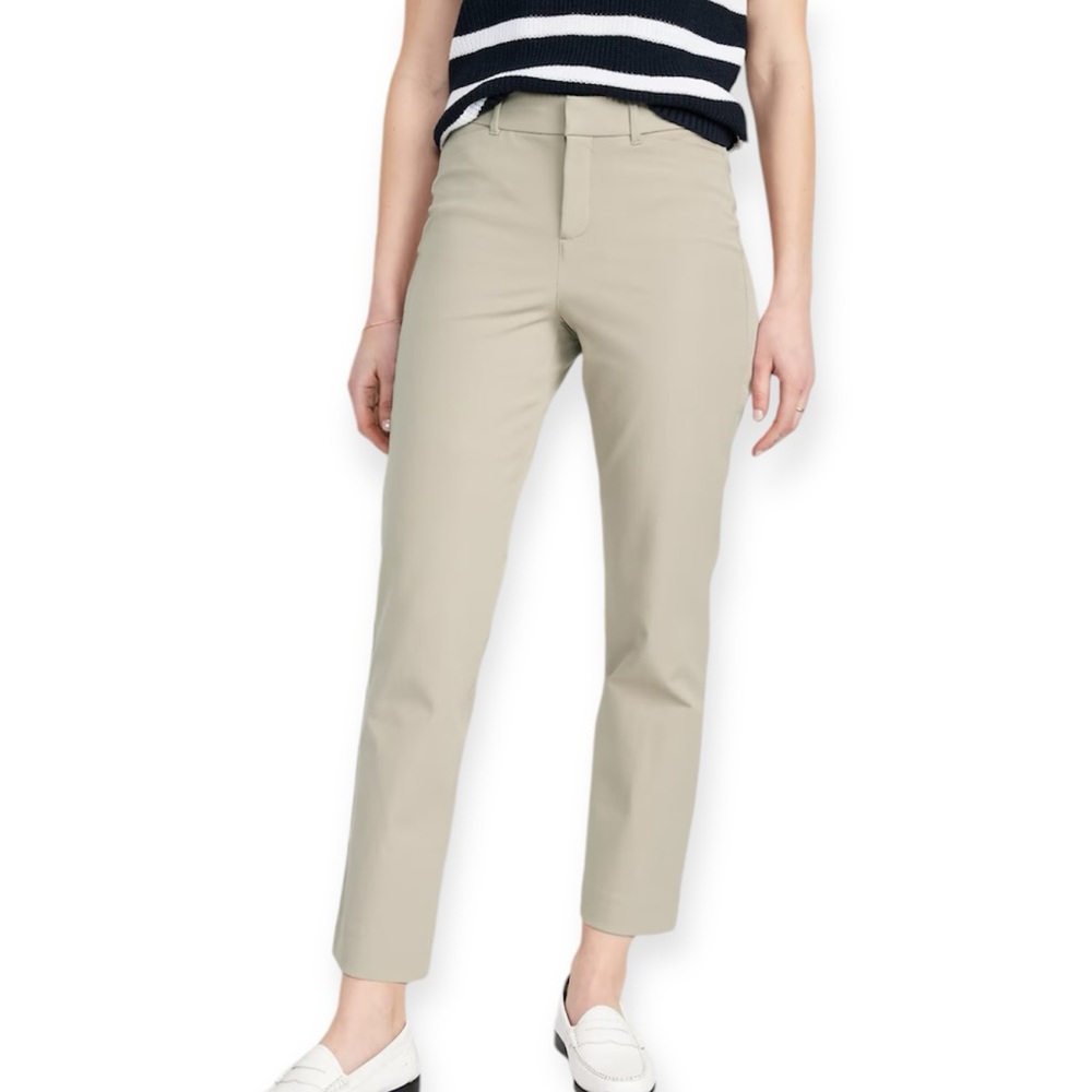 Express Kick Cropped Khaki Pants